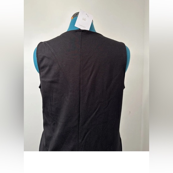 La Clef Maternity’s Women’s Black Sleeveless Stretch Pleated Waist Dress Size L - Picture 7 of 9